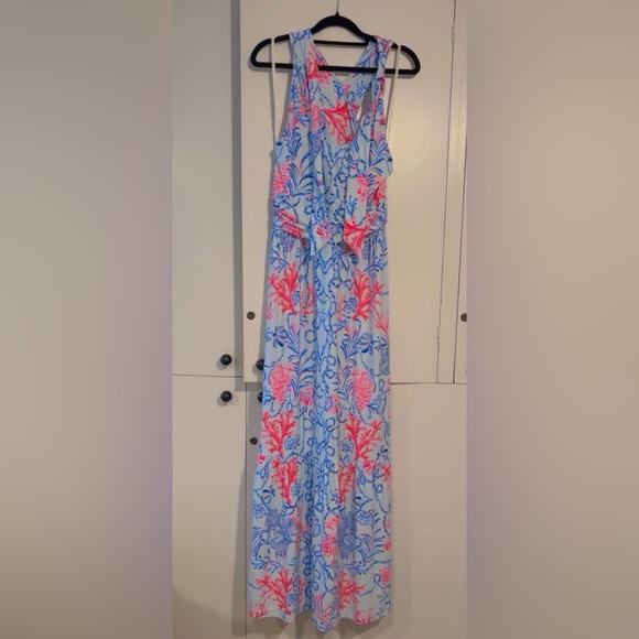 NWT Lilly Pulitzer Montecito Halter Maxi Dress Naut Today Print Size M $238 - Picture 13 of 14